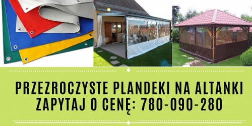 Przezroczyste plandeki na altanki na wymiar 