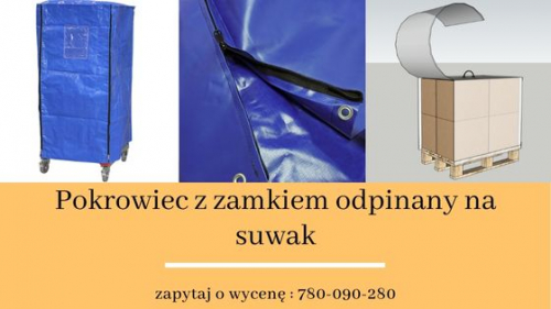 Pokrowiec  z zamkiem  odpinany na suwak – produkcja na wymiar 